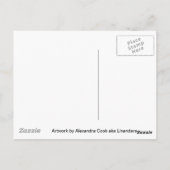 Antike Blume von Alexandra Cook aka Linandara Postkarte (Rückseite)