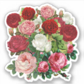 Antike Blumen Aufkleber (Vorderseite)
