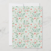 Antike Blumen-Baby-Shower mit Muschelrand Einladung (Rückseite)