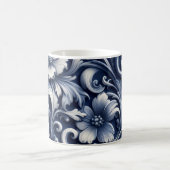 Antike Blumen bedruckte Farbwechsel-Kaffeetasse Kaffeetasse (Mittel)