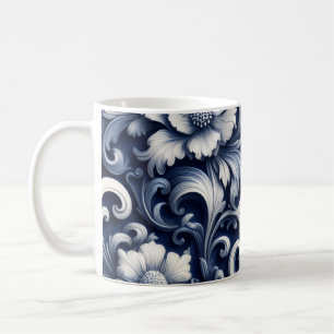 Antike Blumen bedruckte Farbwechsel-Kaffeetasse Kaffeetasse