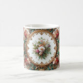 Antike Blumen bedruckte Farbwechselnde Kaffeetasse (Mittel)