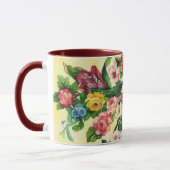 Antike Blumen Blumenkunst Tasse (Links)