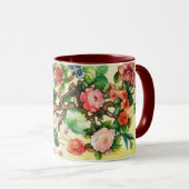 Antike Blumen Blumenkunst Tasse (VorderseiteRechts)