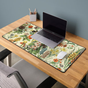 Antike Blumen Botanische Florale Vintage-Motive Schreibtischunterlage