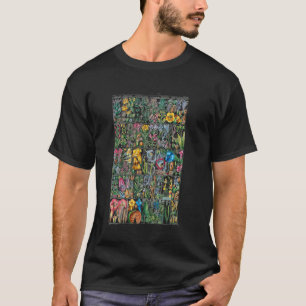 Antike Blumen Botanischer Chart Blumen-Chart Garte T-Shirt