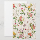 Antike Blumen Briefpapier (Vorne/Hinten)