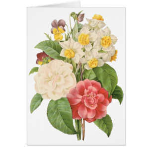 Antike Blumen Camelia Osterglocken Blumen von Redo