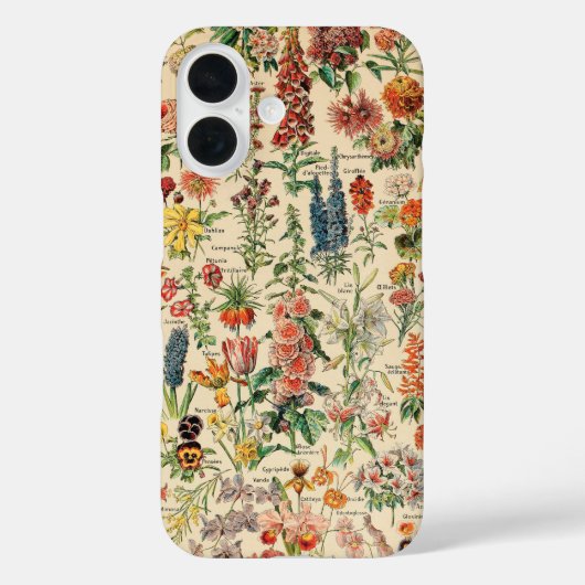 Antike Blumen Case-Mate iPhone Hülle (Rückseite)
