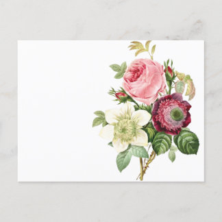 Antike Blumen-Einladungspostkarte Einladungspostkarte