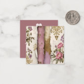 Antike Blumen - Flache Notizkarte Mitteilungskarte (Vorderseite/Rückseite Beispiel)