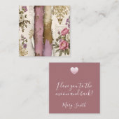 Antike Blumen - Flache Notizkarte Mitteilungskarte (Vorne/Hinten)