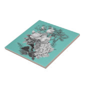 Antike Blumen Fliese (Seite)