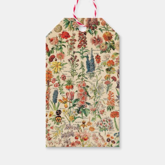 Antike Blumen Geschenkanhänger (Vorderseite)