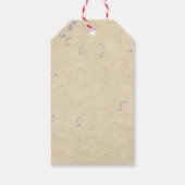 Antike Blumen Geschenkanhänger (Rückseite)