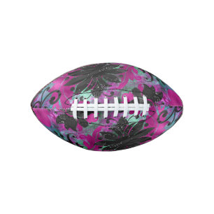Antike Blumen-Jungle Schwarz Zebrastreifen Grunge Football