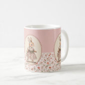 Antike Blumen-Kaffeetasse Kaffeetasse (VorderseiteRechts)