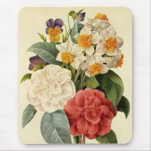 Antike Blumen, Kamelien und Narzissen, Redoute Mousepad