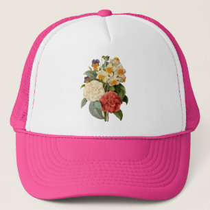 Antike Blumen, Kamelien und Narzissen, Redoute Truckerkappe