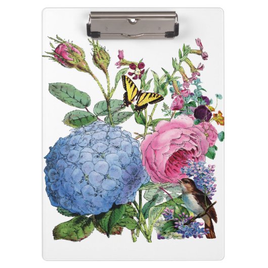 Antike Blumen Klemmbrett (Vorderseite)