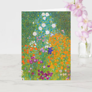 Antike Blumen-Kunst von Gustav Klimt im Stil eines Karte