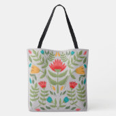 Antike Blumen-Monogramm-Tasche Tasche (Rückseite)
