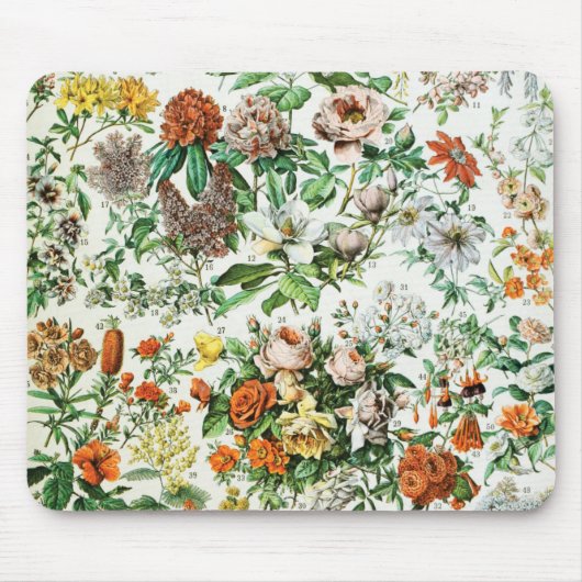 Antike Blumen Mousepad (Vorne)