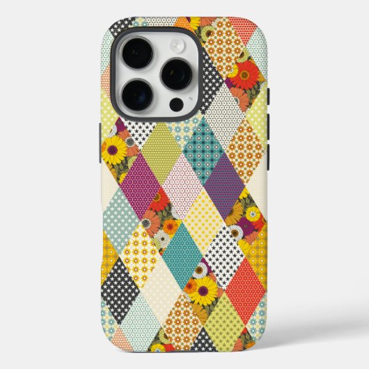 antike Blumen-Patchworkdecke Case-Mate iPhone Hülle (Rückseite)