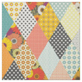antike Blumen-Patchworkdecke Stoff (Muster)