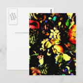 Antike Blumen Postkarte (Vorne/Hinten)