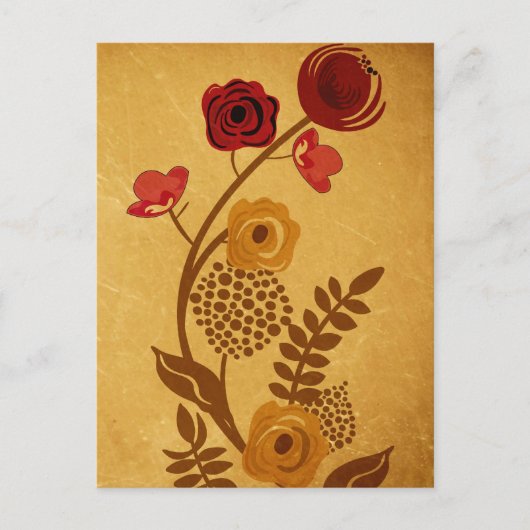 Antike Blumen Postkarte (Vorderseite)