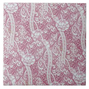 Antike Blumen Rosa Weiße Blumen John Henry Dearl Fliese