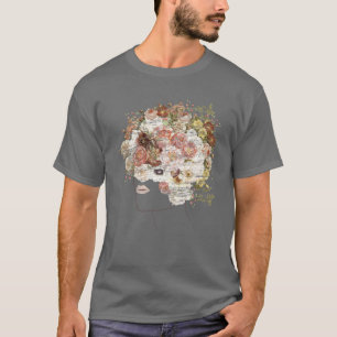 Antike Blumen Rosen Pfingstrosen Magnolie Florale T-Shirt