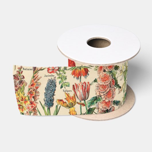 Antike Blumen Satinband (Spule)