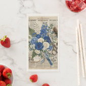 Antike Blumen & Scheren Collage Serviette (Beispiel)