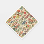 Antike Blumen Serviette (Ecke)