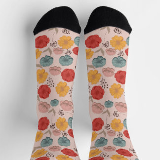 Antike Blumen Socken