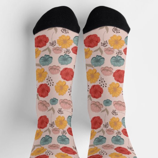 Antike Blumen Socken (Oben)