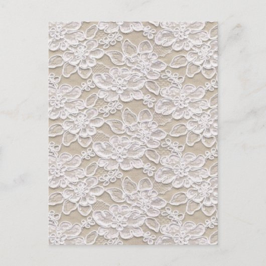 Antike Blumen-Spitze Postkarte (Vorderseite)