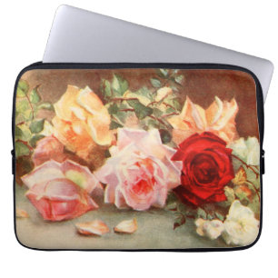 Antike Blumen Stillleben Kunst mit Vintage Floral  Laptopschutzhülle