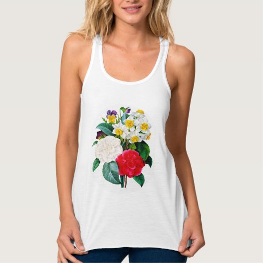 Antike Blumen Tank Top (Vorderseite)