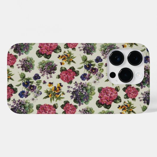 Antike Blumen Tapete Case-Mate iPhone Hülle (Rückseite (Horizontal))