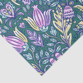 Antike Blumen- und Vogel-Muster Seidenpapier (Ausschnitt)