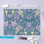 Antike Blumen- und Vogel-Muster Seidenpapier (Handwerk)