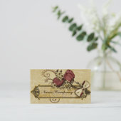 Antike Blumen Visitenkarte (Stehend Vorderseite)