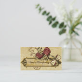 Antike Blumen Visitenkarte (Stehend Vorderseite)