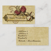 Antike Blumen Visitenkarte (Vorne/Hinten)