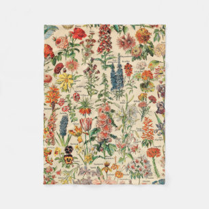 Antike Blumen von Adolphe Millot Fleecedecke