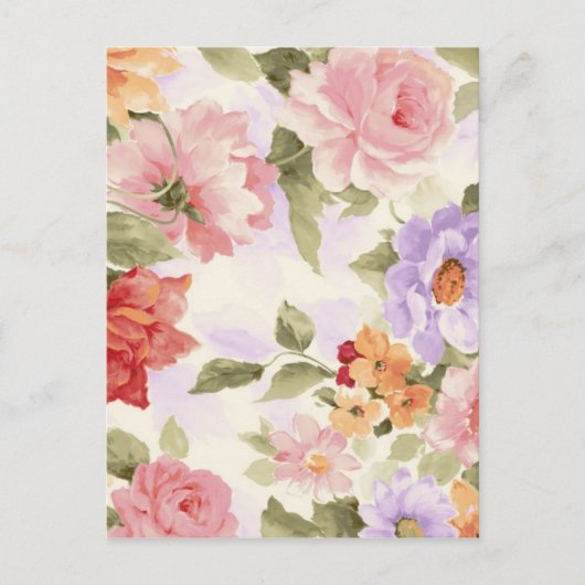 Antike Blumenlandschaft Postkarte (Vorderseite)