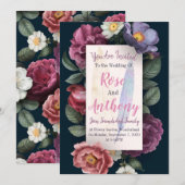Antike Blumenmuster Einladung (Vorne/Hinten)